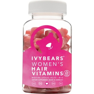 Ivy Bears Women's Hair Vitamins žvýkací medvídci pro zdravé a krásné vlasy 60 ks
