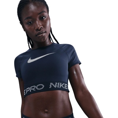 Nike Pro NP DF SS Top GRX Midnight Navy modrá