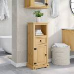 vidaXL Шкаф за баня "Corona" 45x33x110 см бор масив (4013402)