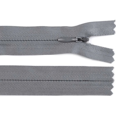 Spirálový zip skrytý No 3 délka 20 cm Varianta: 316 šedá neutrální, Balení: 1 ks
