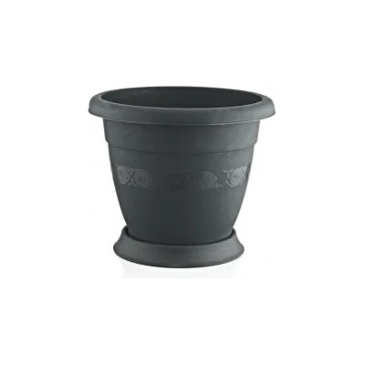 IRAK PLASTİK Пластмасова саксия лукс N-40 ф33xh38см19л антрацит ИП-(LS-040) (0131770)