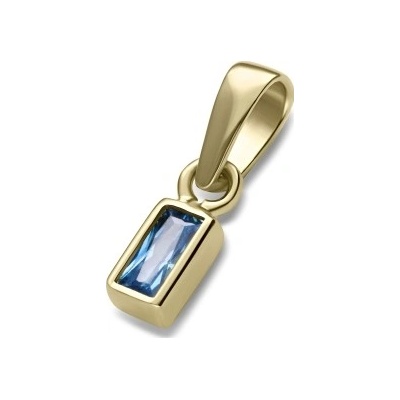 Luxur přívěsek Virelle žluté zlato se světle modrým zirkonem 585 16 2 2147.0Z00.0.00.003