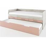 Bogdan Furniture I Легло сандвич Mod 2035, Дъб пиемона/Розова праскова