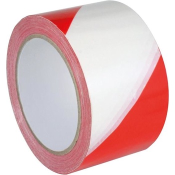 IKS EDE98575135 Výstražná páska lepicí 60 mm x 66 m červeno-bílá