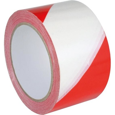 IKS EDE98575135 Výstražná páska lepicí 60 mm x 66 m červeno-bílá