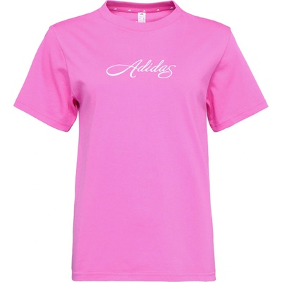 adidas Dámske tričko W SC CURSIVE TEE Ružová Biela