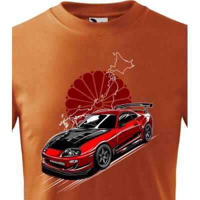 Dětské tričko Toyota Supra JDM OranžováCanvas Dětské tričko Bezvatriko.cz 1863