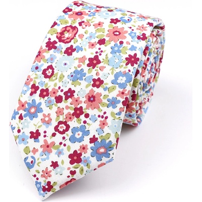 Decofashion Kravata s květy červená