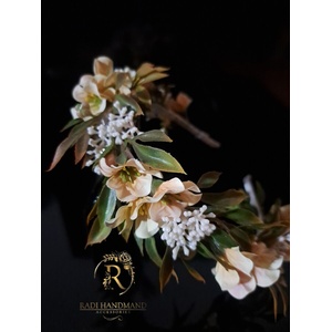 Radi handmade Диадема с прасковени хортензии за всеки ден (973)
