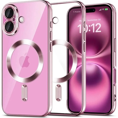 Tech-Protect Калъф Tech-Protect MagFlex MagSafena за iPhone 16 - прозрачен / розов (5906302380978)