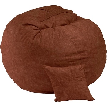 Image 1 of PUFRELAX Комплект Барбарон и декоративна възглавница, 600л. , King Size - Terra, Перящ се калъф, Трансформира се в легло, Пълнеж с микс от мемори пяна и дунапрен, Гама Premium, 8981 (PUF-M-KP-PT-TER)