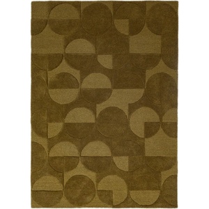 Flair Rugs Тъмнозелен ръчно изработен вълнен килим 120x170 cm Gigi - Flair Rugs (503119382682)