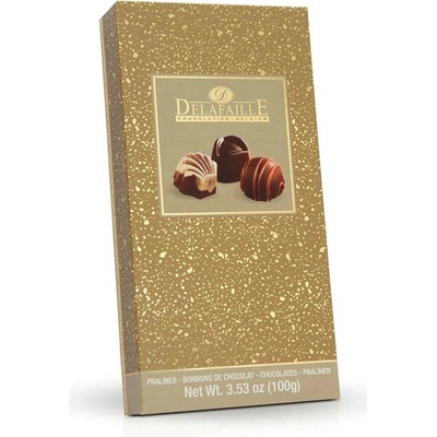 Selllot Belgické plněné pralinky ve zlaté potištěné krabičce 100 g
