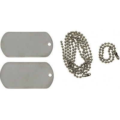MFH Dog-Tags psie štítky matný nerez s nerez retiazkou