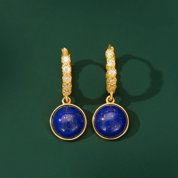 JAY stříbrné náušnice s Lapis Lazuli JAY-0119-YLE0001 Modrá