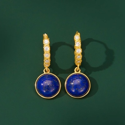 JAY stříbrné náušnice s Lapis Lazuli JAY-0119-YLE0001 Modrá