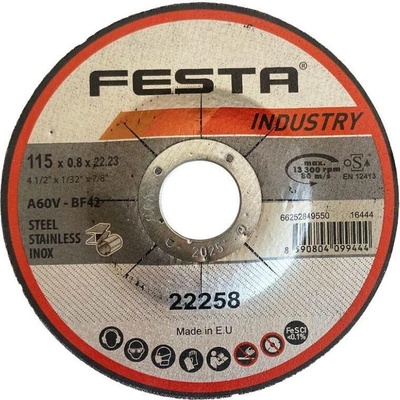 Festa Kotúč rezný 115 x 0,8 x 22,2 mm 22258