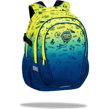 COOLPACK Ученическа раница COOLPACK - FACTOR - Football 2T, четири отделения, подплатен гръб, водоотблъскваща материя, светлоотразителни елементи, разноцветна (F002339)