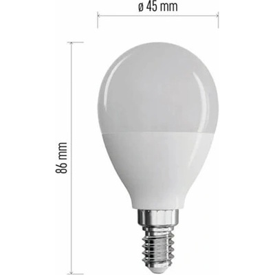 Emos LED žárovka MINI GLOBE, 8W/60W E14, WW teplá bílá, 806 lm, Classic, E