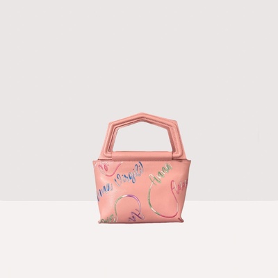 Anna Virgili dámská kožená mini bag ZOE RŮŽOVÁ