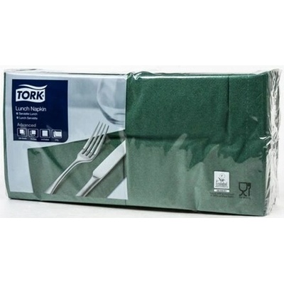 TORK Obrúsky 33 x 33 cm 2V zelené 200 ks