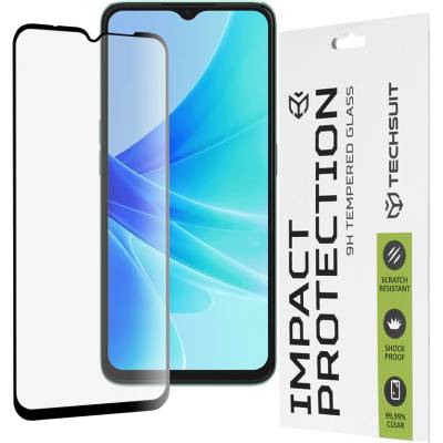 Techsuit Протектор за Oppo A77 5G/A17/A57 4G/A57s/Realme C31/C35/Narzo 50A Prime/Nord N20 SE - Techsuit - 111D Пълно покритие / Пълно лепило със стъкло - Черен