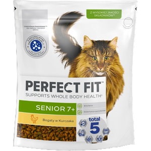 Perfect Fit (Senior 7+) 750 г Богата на пилешко месо - суха храна за възрастни котки