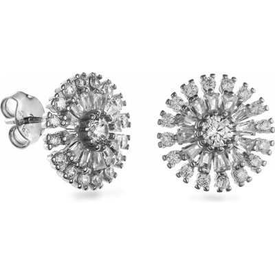 Again Jewelry strieborné náušnice kôstky s kubickými zirkónmi AJNS0005