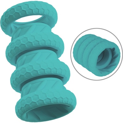 You2Toys 3-in-1 Cock & Ball Ring Set Turquoise