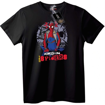 NOONEBRAND Тениска Spider-Man Немай Грижа за Паяците - XL, Black