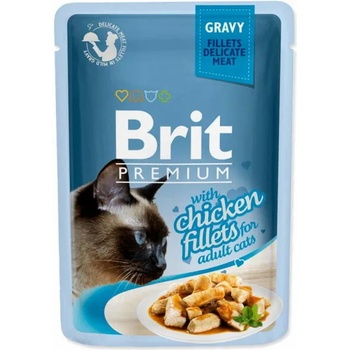 Image 1 of Brit Premium Adult chicken fillets in gravy 85 g
