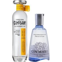 Gin Mare + GinRaw 1,4 l (set 1 x 0.7 l, 1 x 0.7 l)