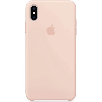Apple Silicone Case - оригинален силиконов кейс за iPhone XS Max (розов пясък)