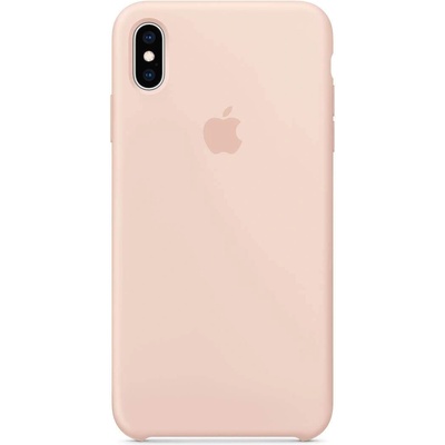 Apple Silicone Case - оригинален силиконов кейс за iPhone XS Max (розов пясък)