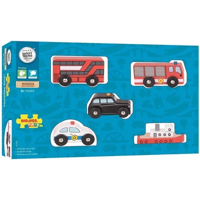 Bigjigs Rail príslušenstvo vláčikodráhy Mestské autá