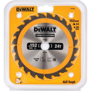 DEWALT нож за дърво 152 мм 24 зъба DT1930 (DT1930)