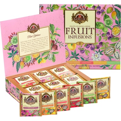 Basilur FRUIT INFUSIONS II sada ovocných čajov 6 PRÍCHUTÍ 60 vrecúšok