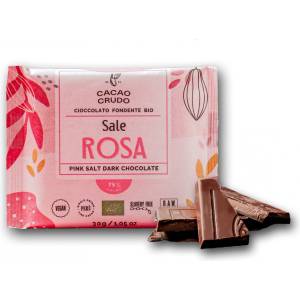 Cacao Crudo Raw Черен шоколад с хималайска сол и какаови зърна, БИО, 30 гр