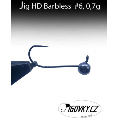 Jigovky.cz Jigová hlava HD BARBLESS vel.6 0,7g 5 ks