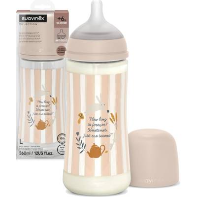 Suavinex Wonderland kojenecká láhev fyziologický průtok Liberty modrá 360 ml