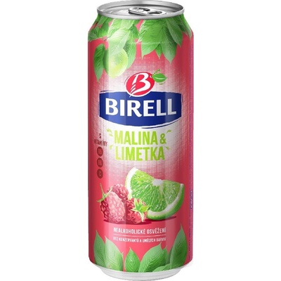 Pivo Birell`Z` nealko Limetka & Malina 24 x 0,5 l (plech)