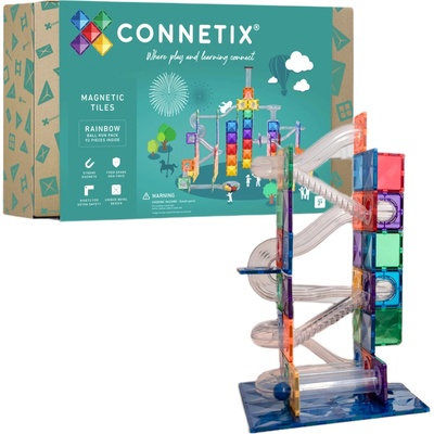 Connetix Guličková dráha Rainbow 92 ks