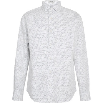 Gant Риза с дълъг ръкав Gant Men's Poplin All Over Print Long Sleeve Shirt - White 110