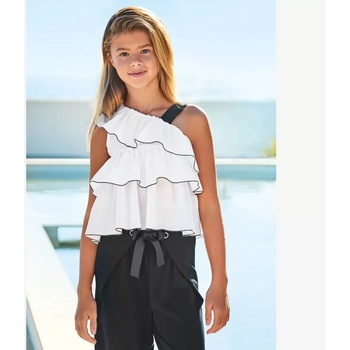 Image 1 of MAYORAL Асиметричен потник с воали за момиче Майорал в бяло