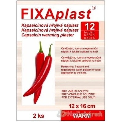 FIXAplast WARM Hrejivá relaxačná náplasť 2 ks