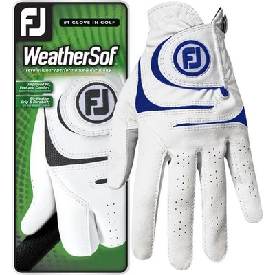 FootJoy WeatherSof Mens Golf Glove bílo/modrá Levá XL