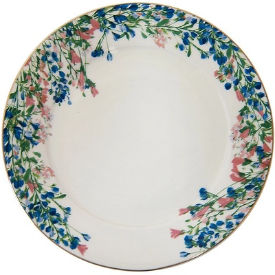 Clayre & Eef Porcelánový dezertný tanier s kvetmi Floweries 21 x 2 cm