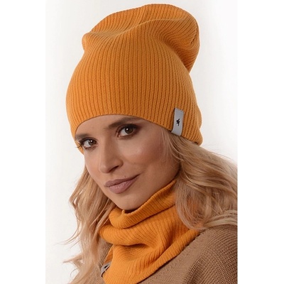 Zimní set Maria čepice a nákrčník hořčicová