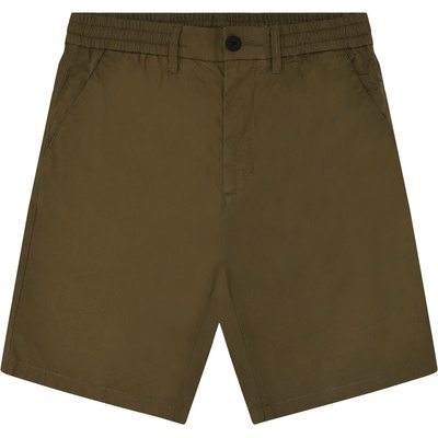 KnowledgeCotton Apparel Мъжки къси панталони KnowledgeCotton Apparel Fig Loose Poplin Elastic Waist String Shorts - Burned Olive (012-4428-0112)