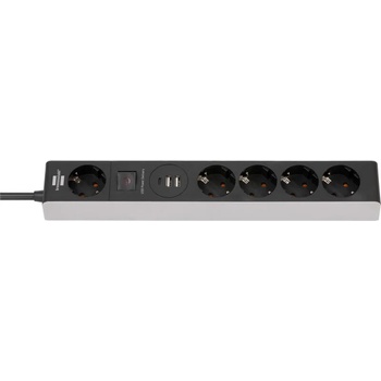 Image 1 of brennenstuhl 5 Plug + 2 USB 5 m Switch (1159780615)